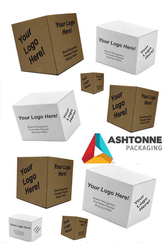Box collage with one logo Box collage with one logo